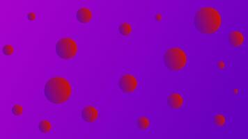 Abstract simple background with red and purple matte spheres. Banner design with floating bubbles in gradient style. vector