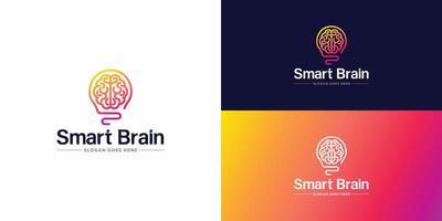 A Brain Logo Design Concept For Neuroscience, Technologies And Ideas vector