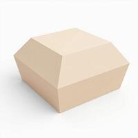 empty cardboard box isolated on white background. suitable for mockups. photo