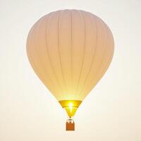Hot air balloon isolated on white background. suitable for mockups. photo
