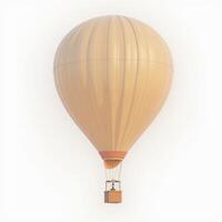 Hot air balloon isolated on white background. suitable for mockups. photo