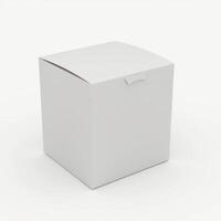empty cardboard box isolated on white background. suitable for mockups. photo