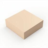 empty cardboard box isolated on white background. suitable for mockups. photo