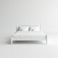 cozy white bedroom isolated on white background photo