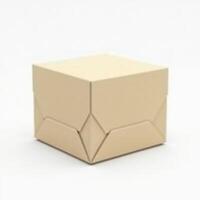 empty cardboard box isolated on white background. suitable for mockups. photo