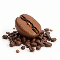 coffee beans isolated on white background. photo