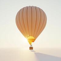 Hot air balloon isolated on white background. suitable for mockups. photo