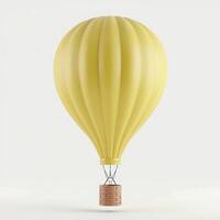 Hot air balloon isolated on white background. suitable for mockups. photo