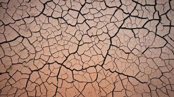 top view of cracked dry soil with texture for background photo