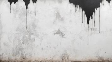 white wall with black splash as background photo
