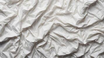 crumpled white plastic texture as background. photo