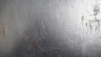brushed silver plate with texture as background. photo