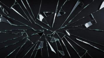 broken glass texture on dark background photo