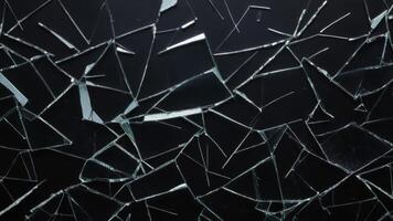 broken glass on a dark background photo