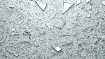 broken glass texture on white background photo