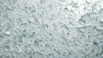 broken glass texture on white background photo