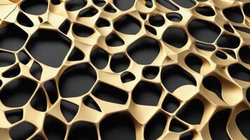 Black gold Geometric Polygonal. Luxury Background With abstract Hexagon Pattern. photo