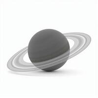 planet saturn isolated on white background. photo