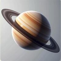 planet saturn isolated on white background. photo