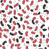 Red and Black Abstract Pattern with Dotted Background vector