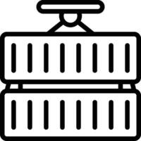Container Crane Icon. Container Loading Icon vector