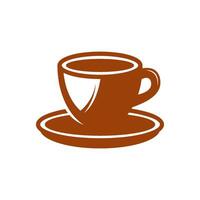 Coffee cup with saucer in white background vector