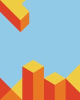 Illustration background shape three color. vector