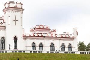 Puslovsky Palace. Autumn Kossovsky Castle in Belarus photo