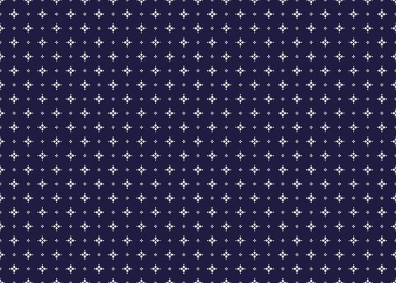 White symbol floral on dark blue background, ethnic fabric seamless pattern, design for cloth, carpet, batik, wallpaper, wrapping etc.