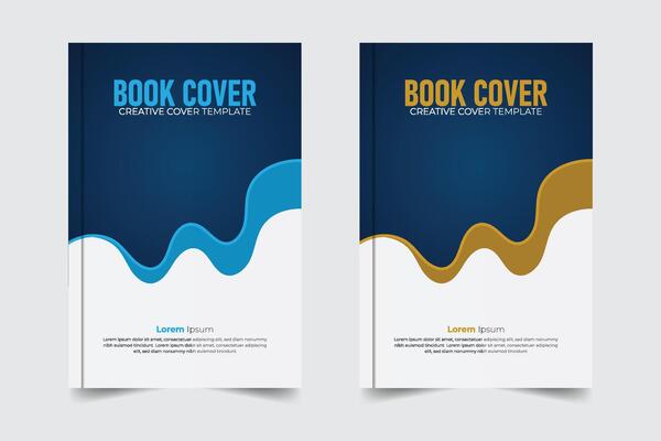 Creative and abstract book cover design, with dark gradient blue color and white color background 6 inch width 9 inch height size book cover template, cover design, book cover, book cover design