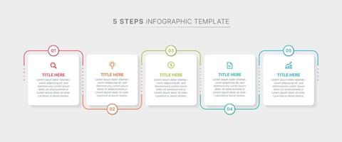 Modern Infographic Design Template with 5 Data Points vector