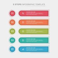 Business Infographic Design Template with 5 Data Points vector