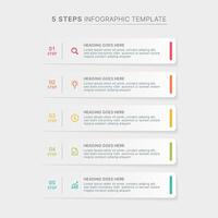 Business Infographic Design Template with 5 Data Points vector