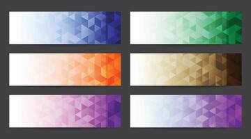Geometric pattern line colors set design elements headers vector