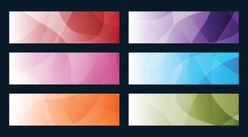 Abstract line curve colors set art design elements headers vector