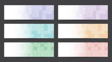 Abstract line modern colors set design elements headers vector