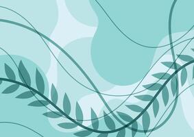 Abstract leaf blue art curve abstract background vector
