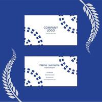 Print business card template using a blue theme. vector