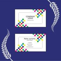 Print a Modern business card template with an abstract design. vector