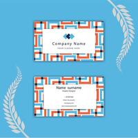 Print a Personal business card template with a modern design. vector