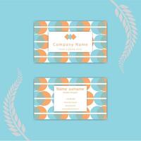 Print circle pattern business card template. vector