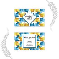 Print Abstract colorful business card concept. vector