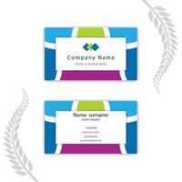Print a colorful abstract business card. vector