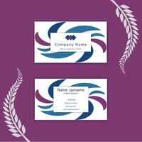 Print Abstract shapes business card template. vector