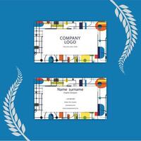 Print Abstract vintage business card template. vector