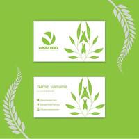 Print Modern business card with nature design. vector
