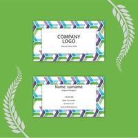 Print a Flat abstract business card template. vector