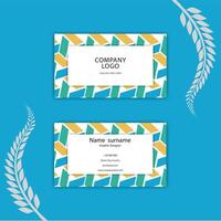 Print Abstract Name Card Design for Business or Company. vector
