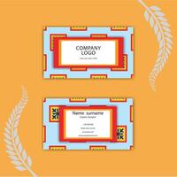 Print abstract business card template. vector