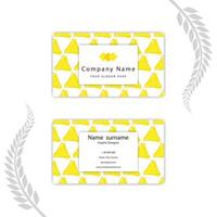 Print Modern business card template with abstract shapes. vector